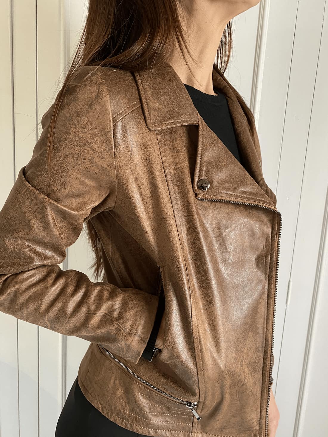 Aged PU jacket