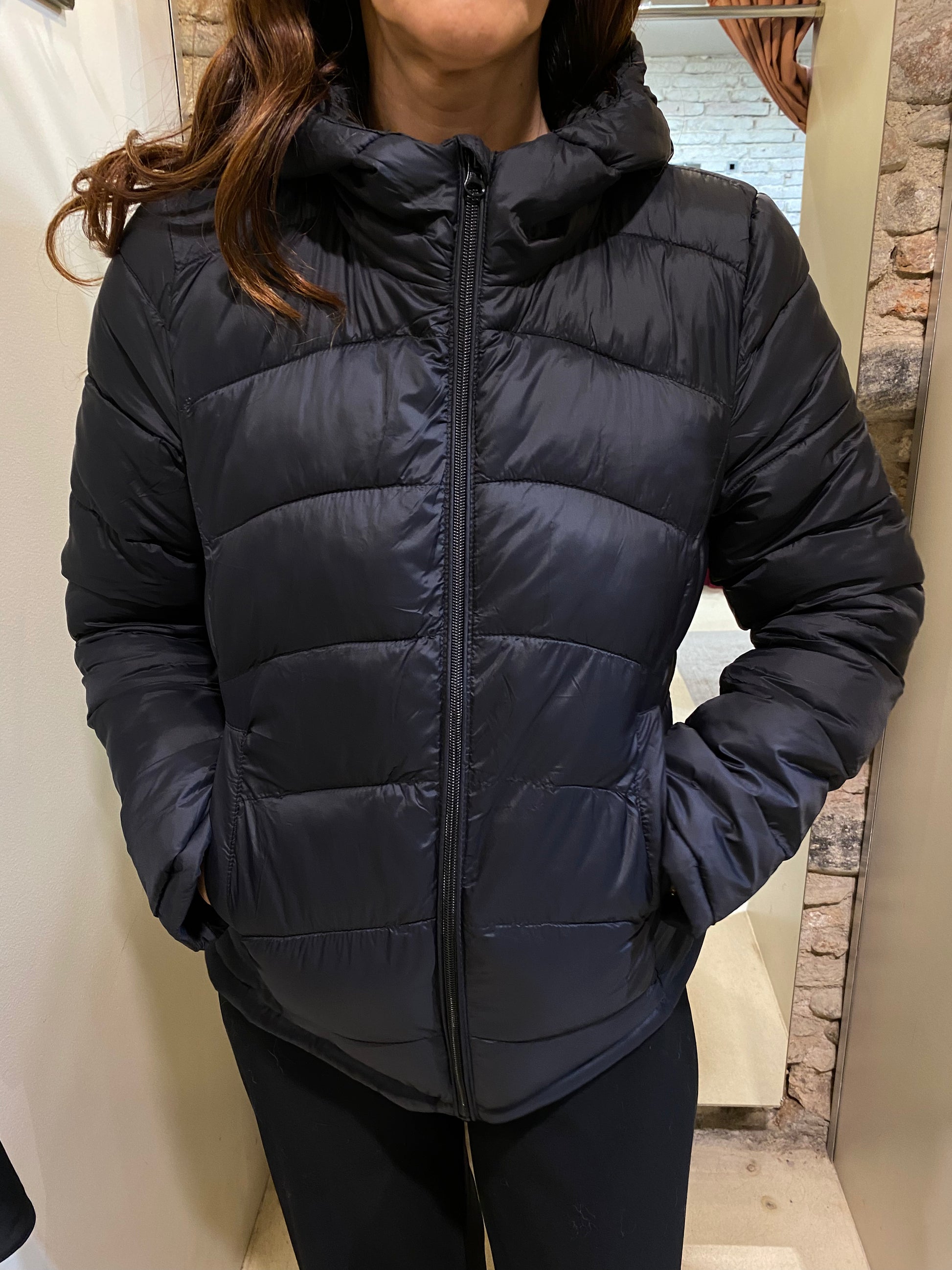 Regular fit padded jacket with hood