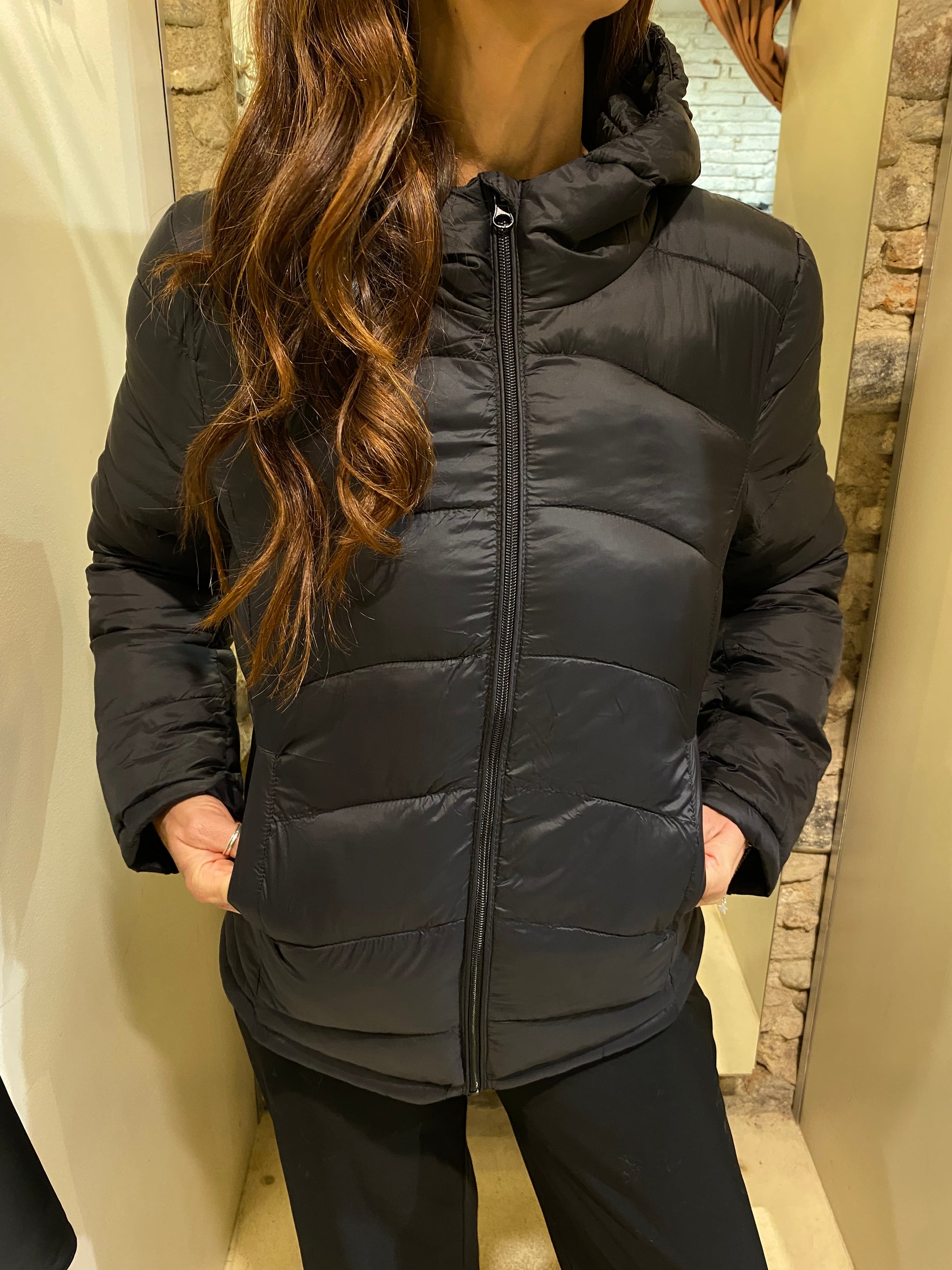 Regular fit padded jacket with hood