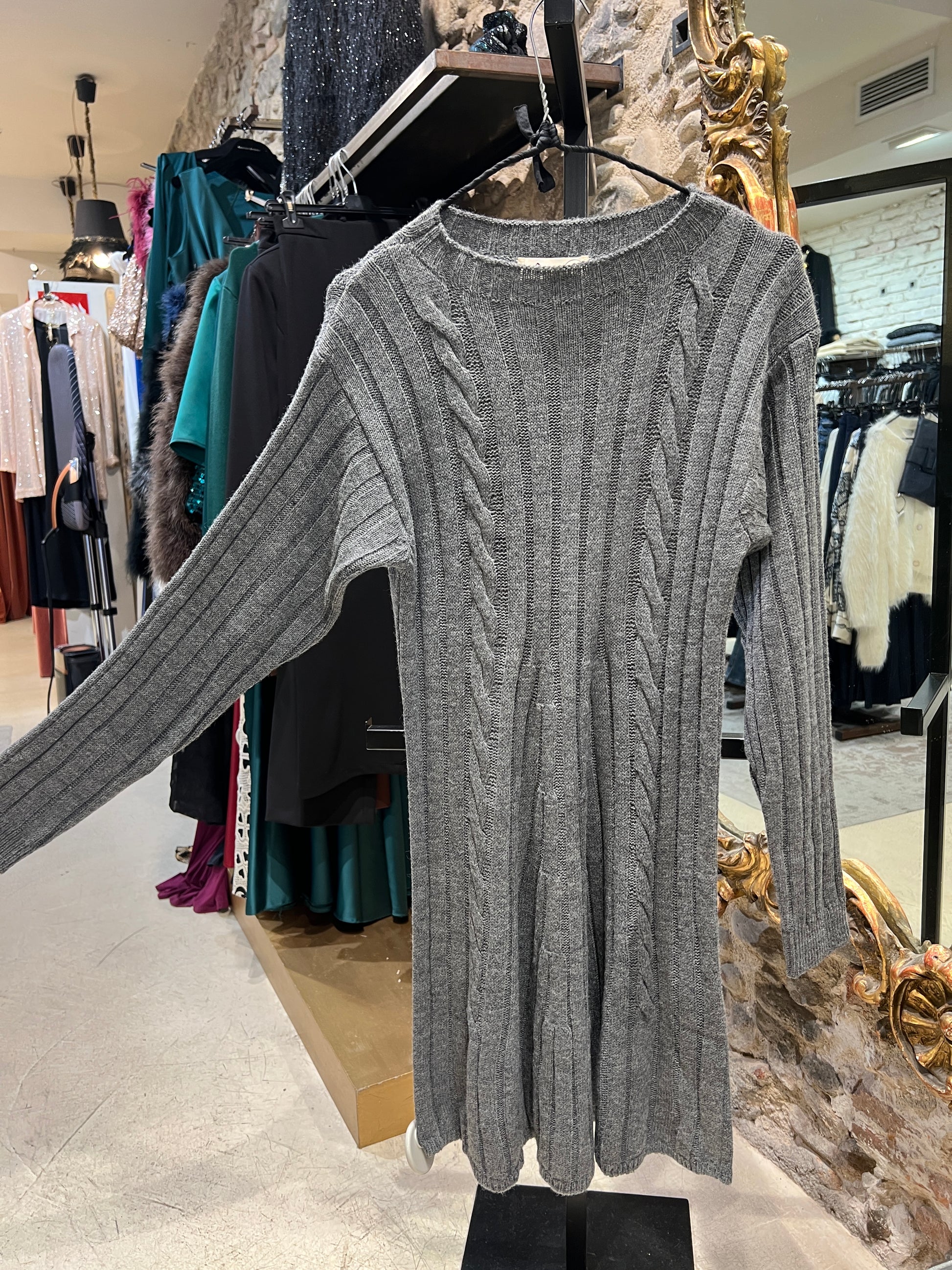 Robe en maille côtelée