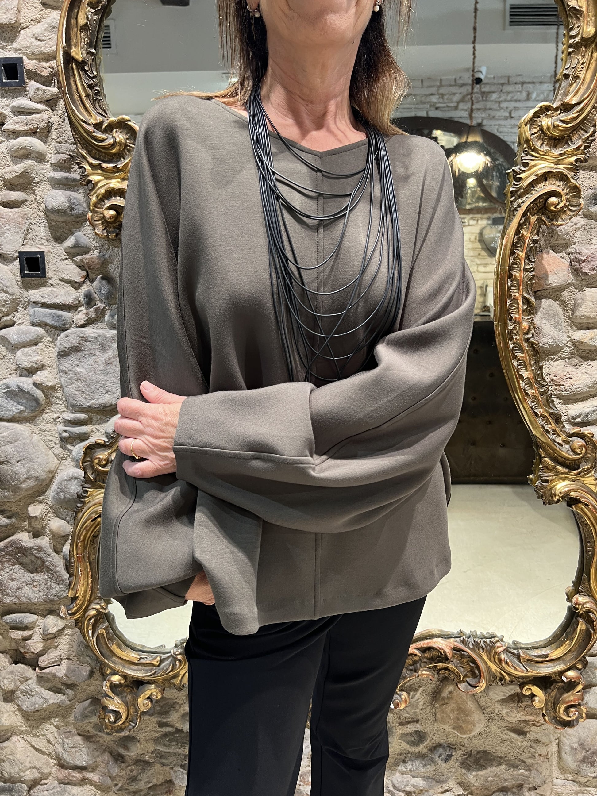 Pull à manches chauve-souris