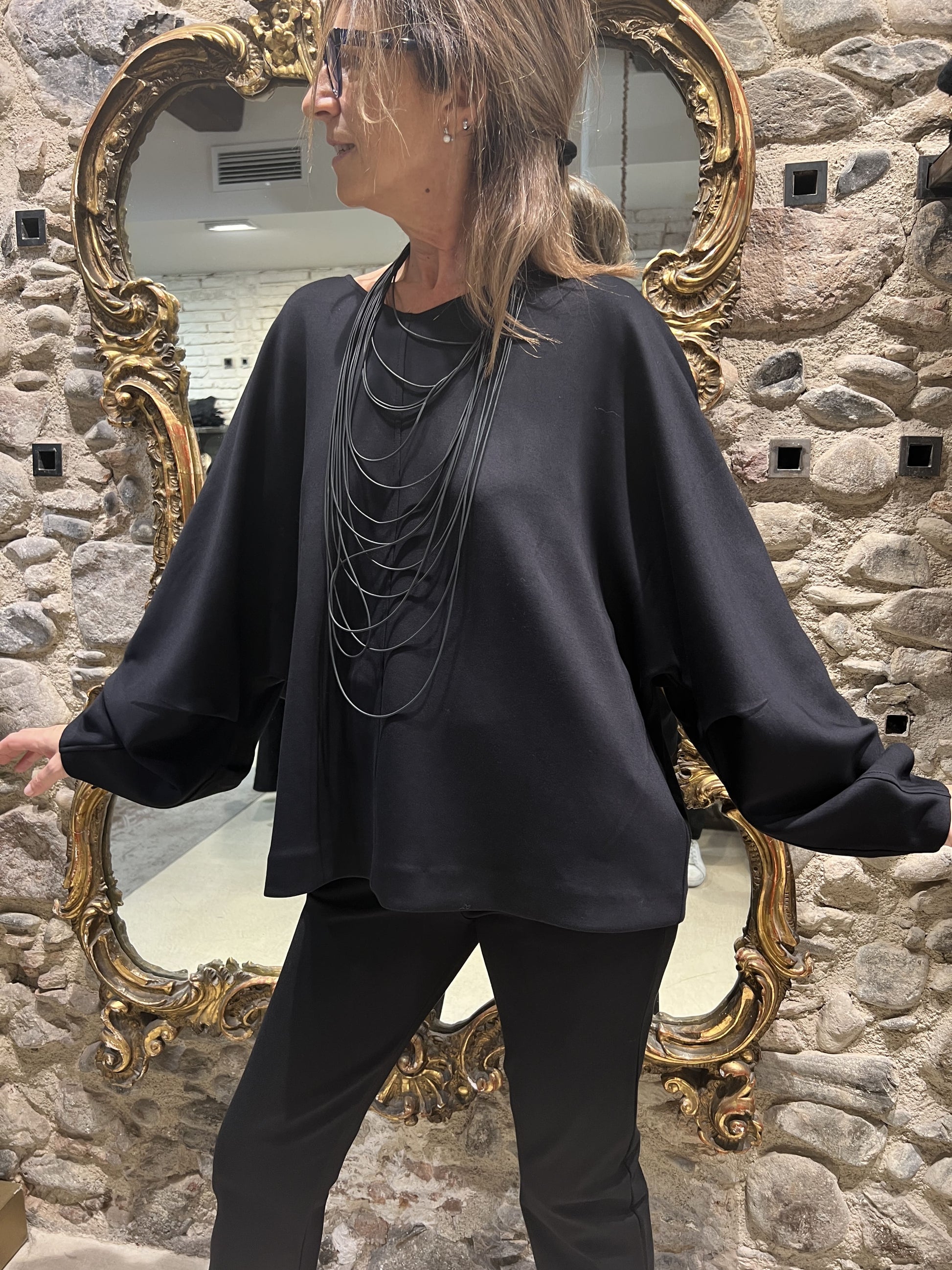 Pull à manches chauve-souris