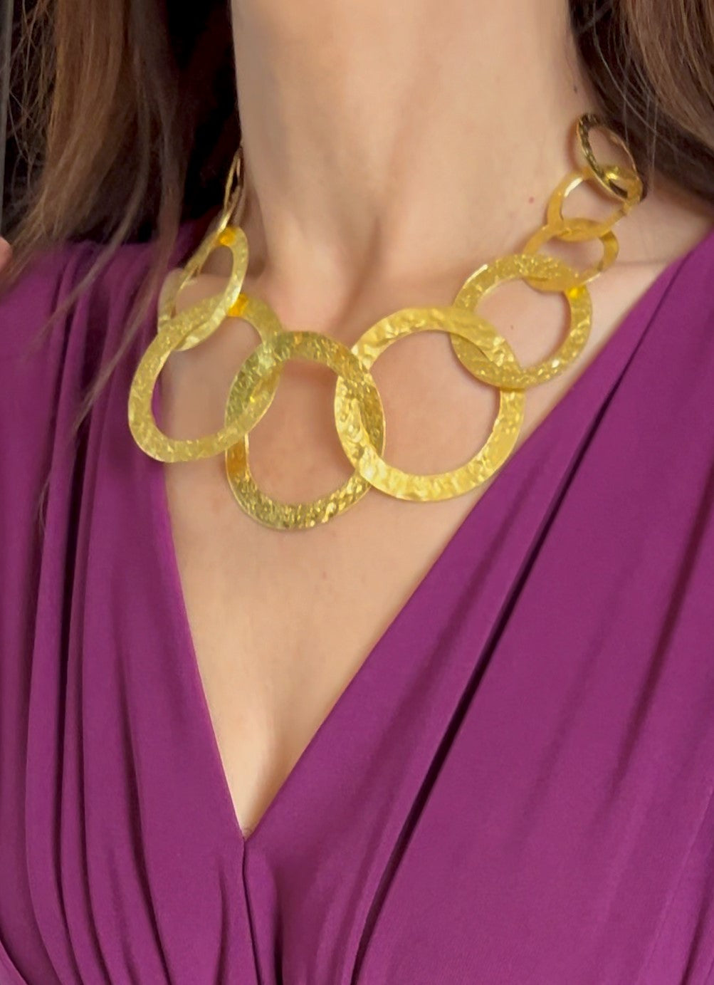 Golden Hoop Necklace