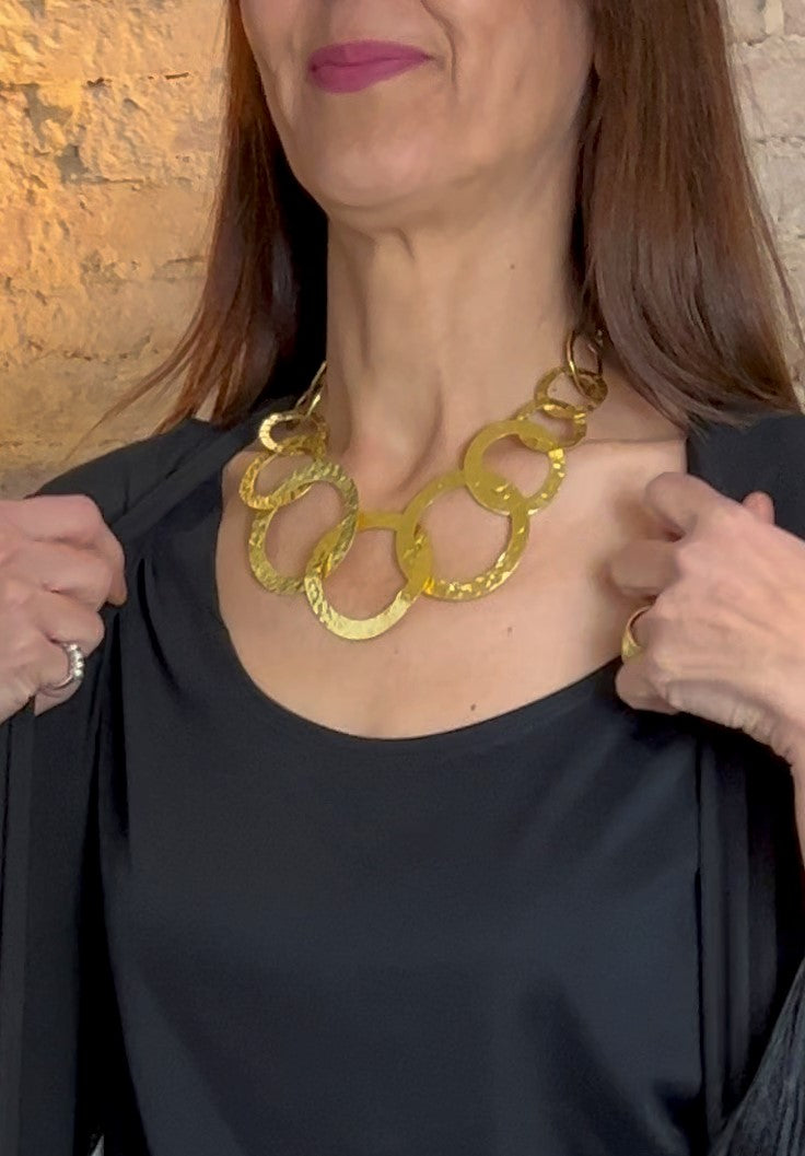 Golden Hoop Necklace