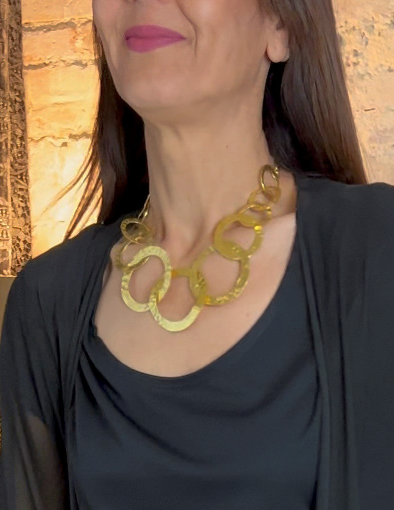 Golden Hoop Necklace