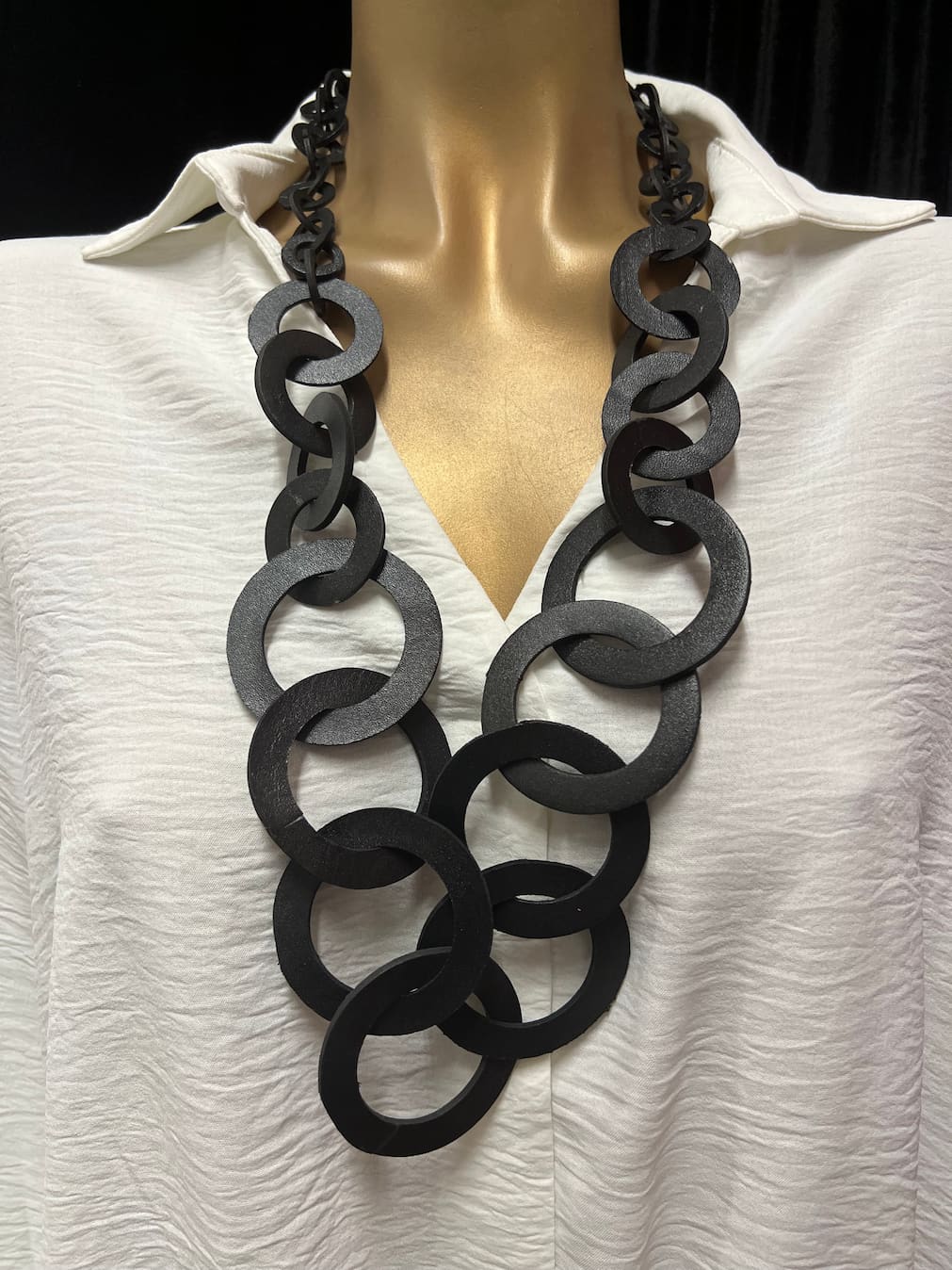 Fabric Hoop Necklace