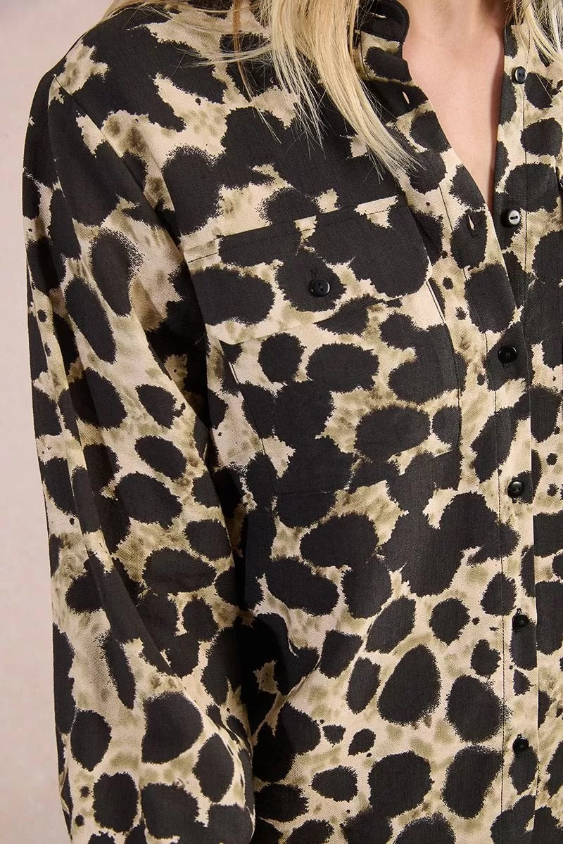 Long-sleeved shirt with print