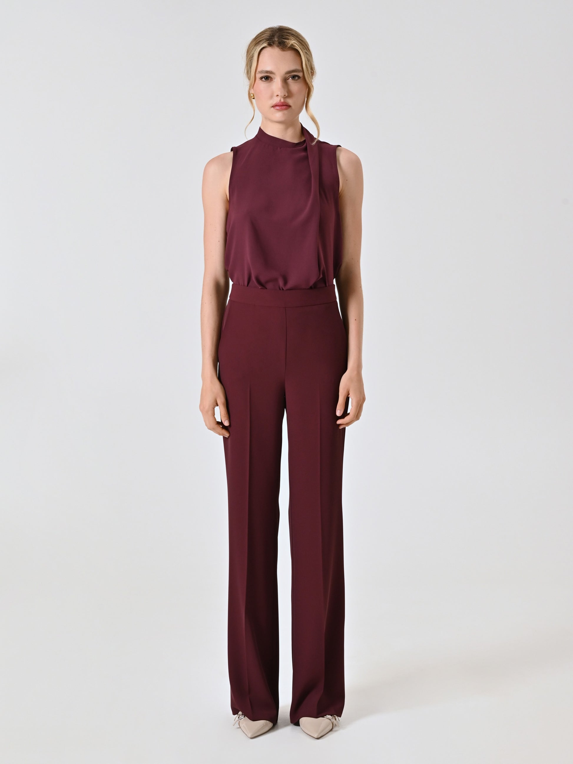 Burgundy cady pants