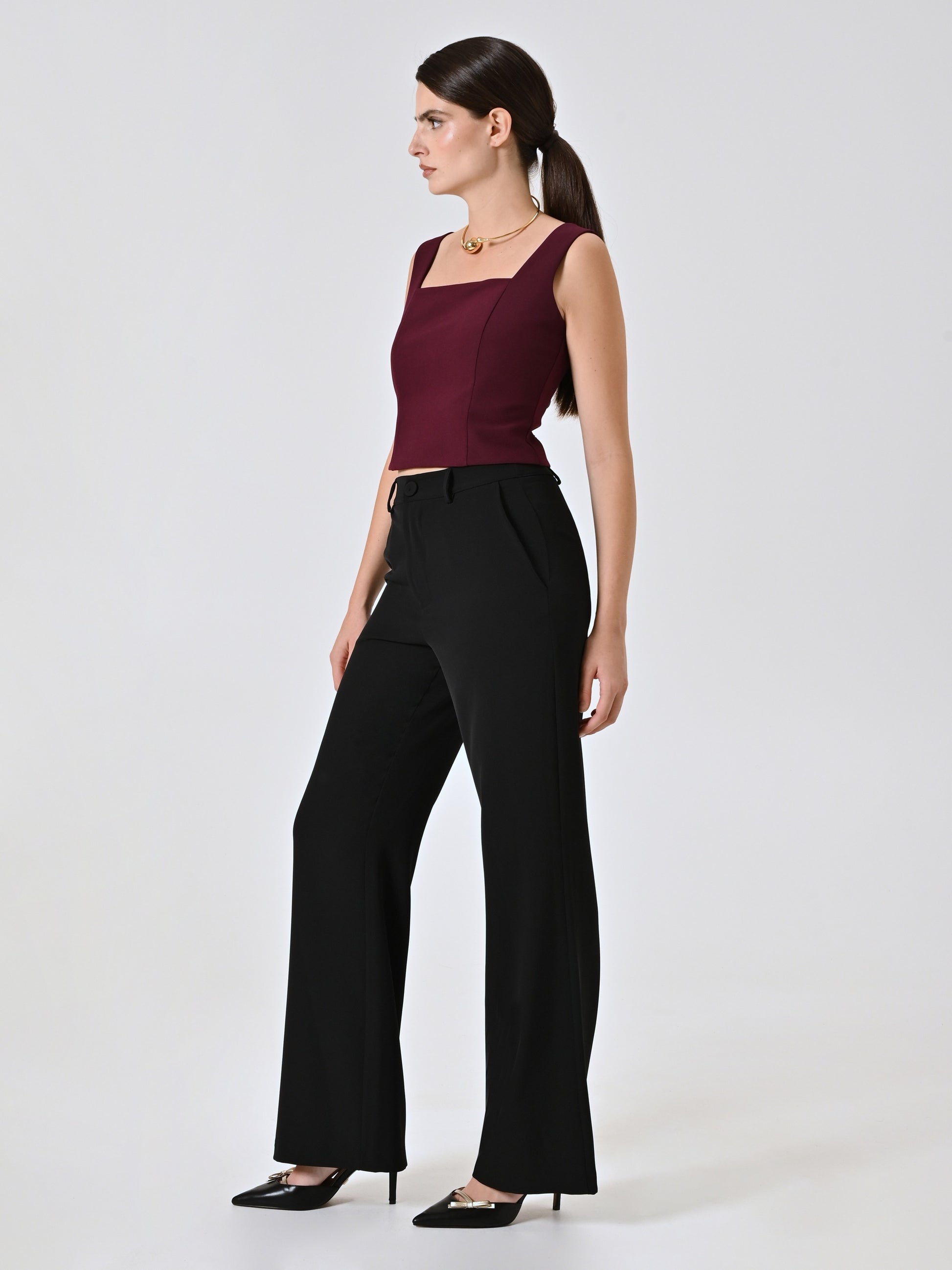 Pantalon en cady noir