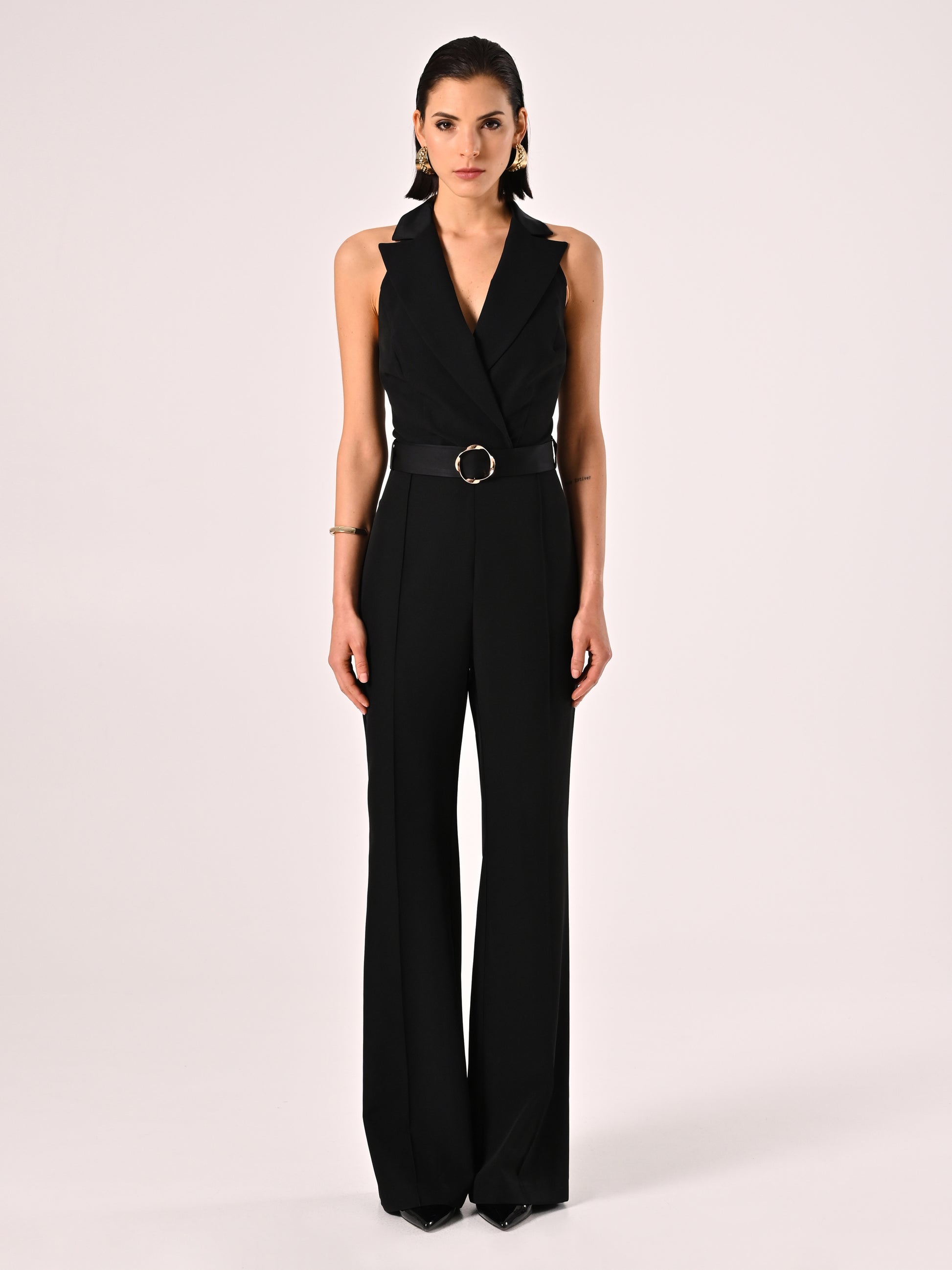 Tuxedo-type jumpsuit
