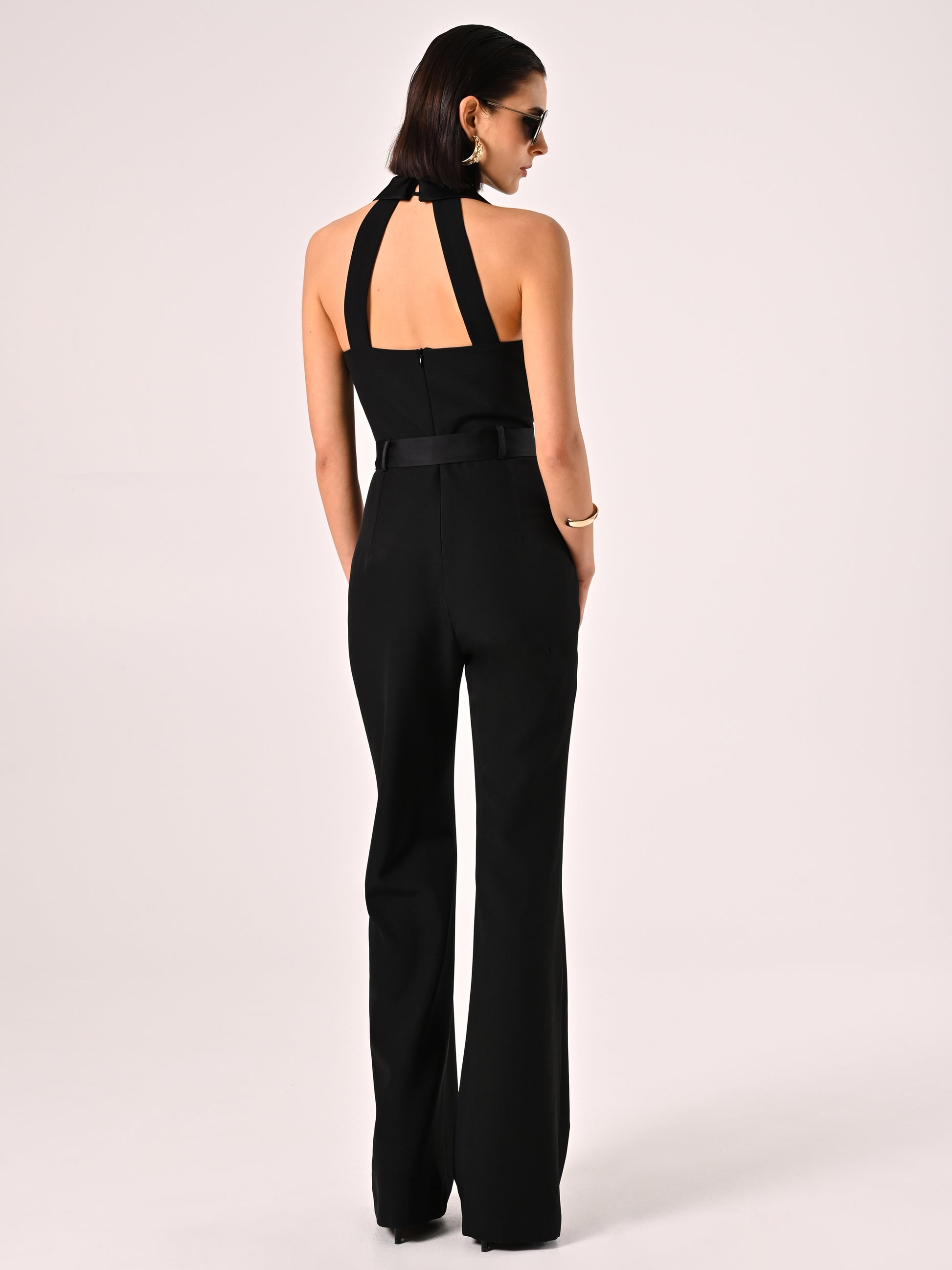 Tuxedo-type jumpsuit
