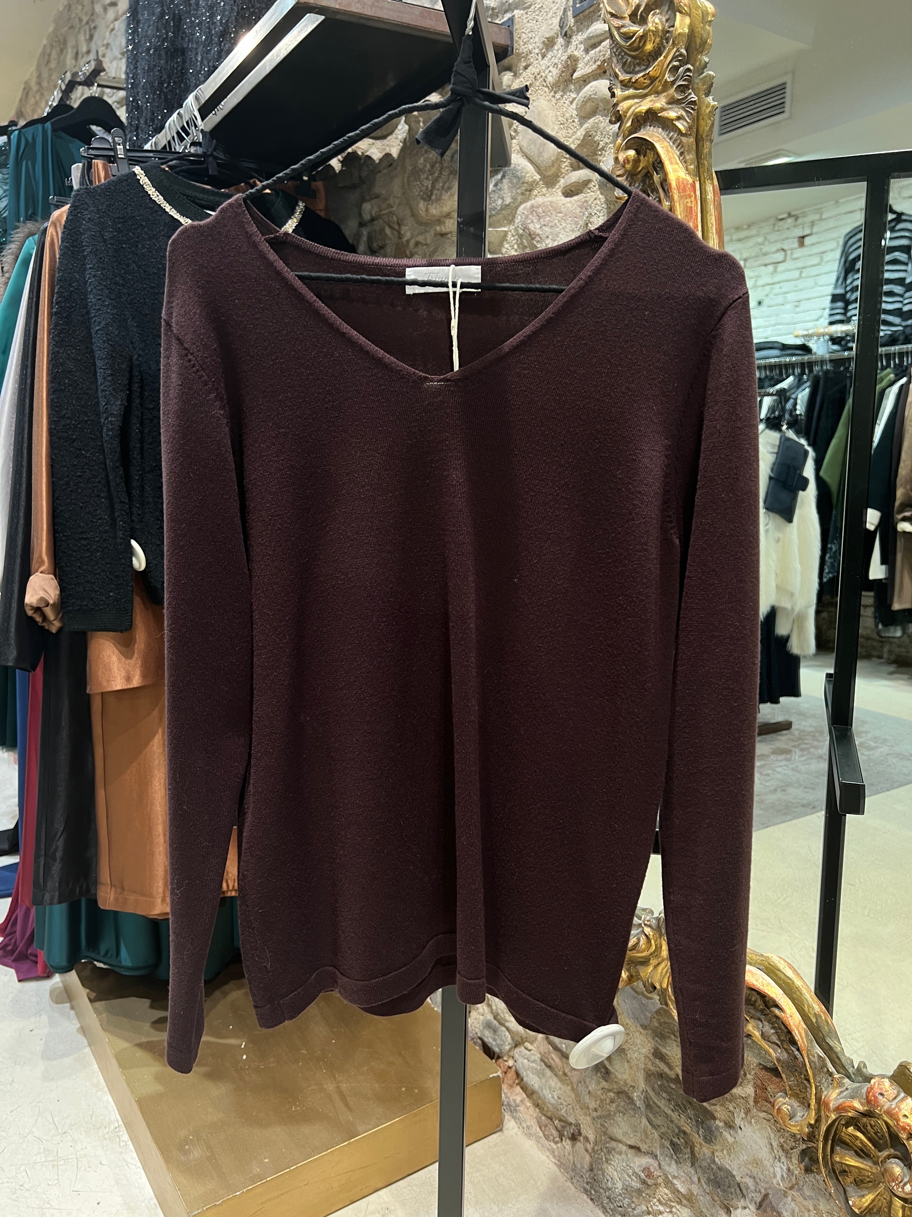 Jersey gris escote V