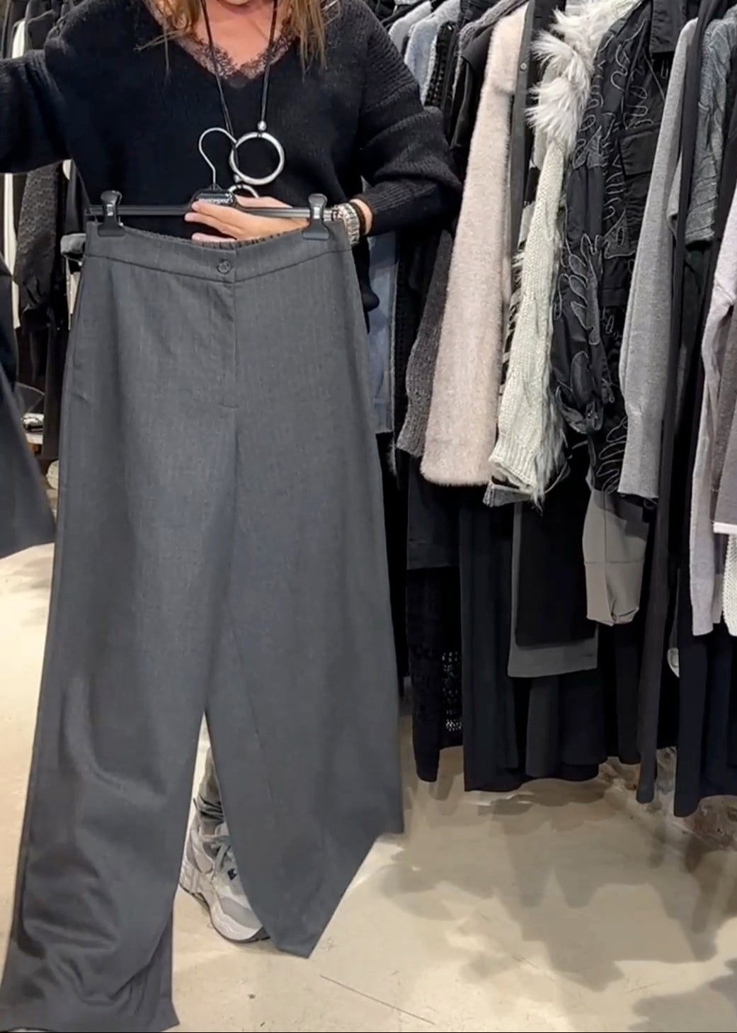 Gray oversized pants 
