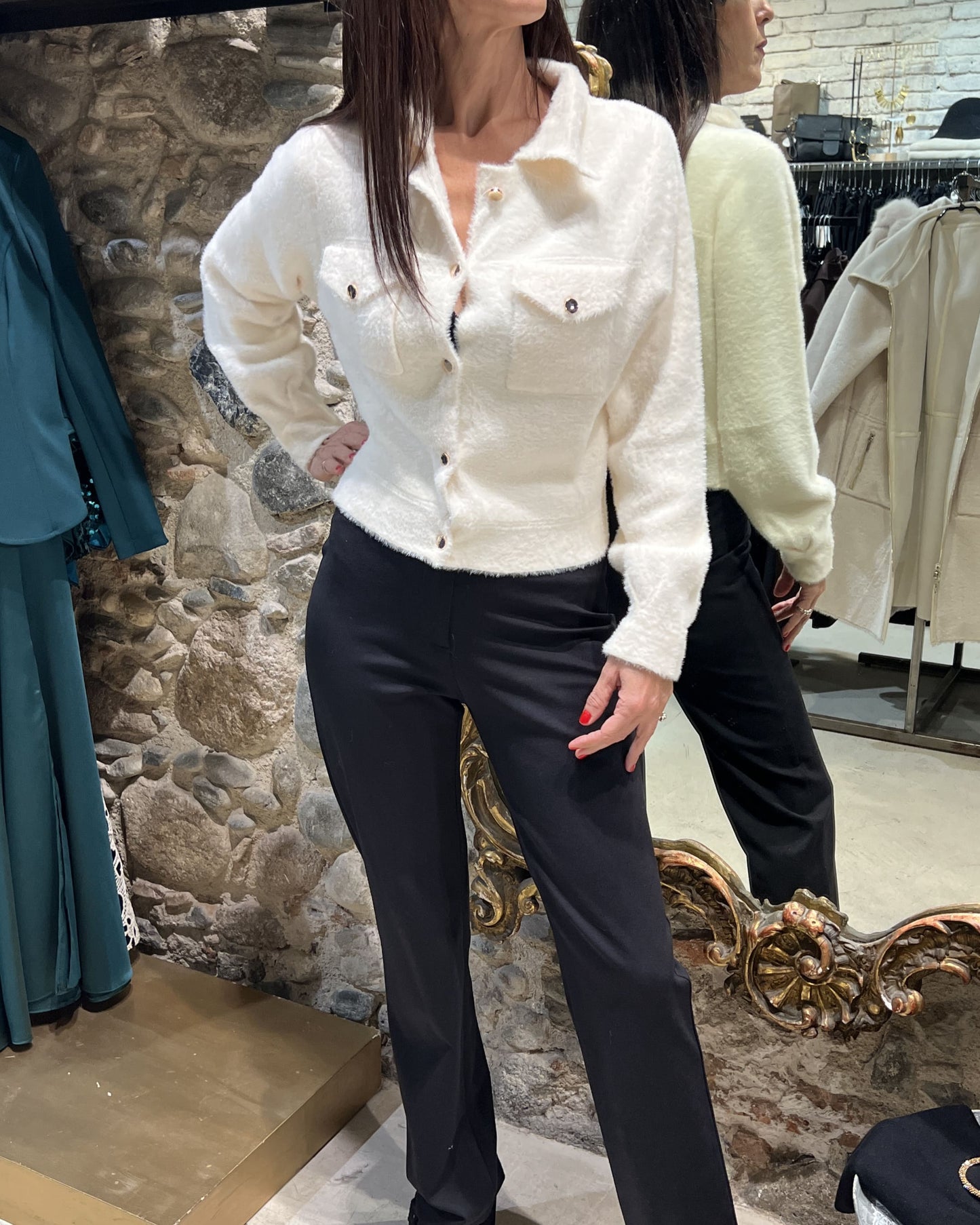 Short soft fur jacket