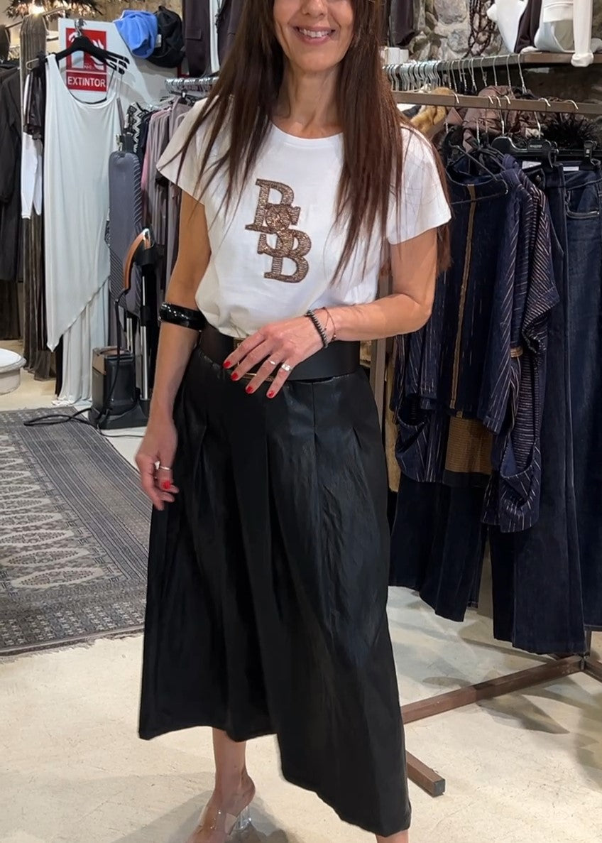 Camiseta blanca logo BSB pedrería