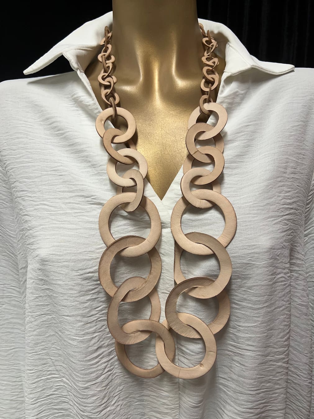 Fabric Hoop Necklace