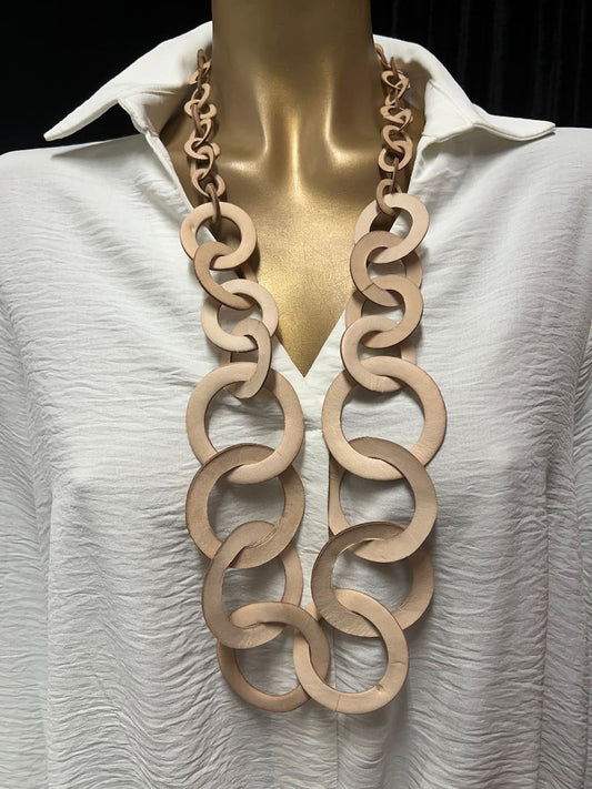 Fabric Hoop Necklace