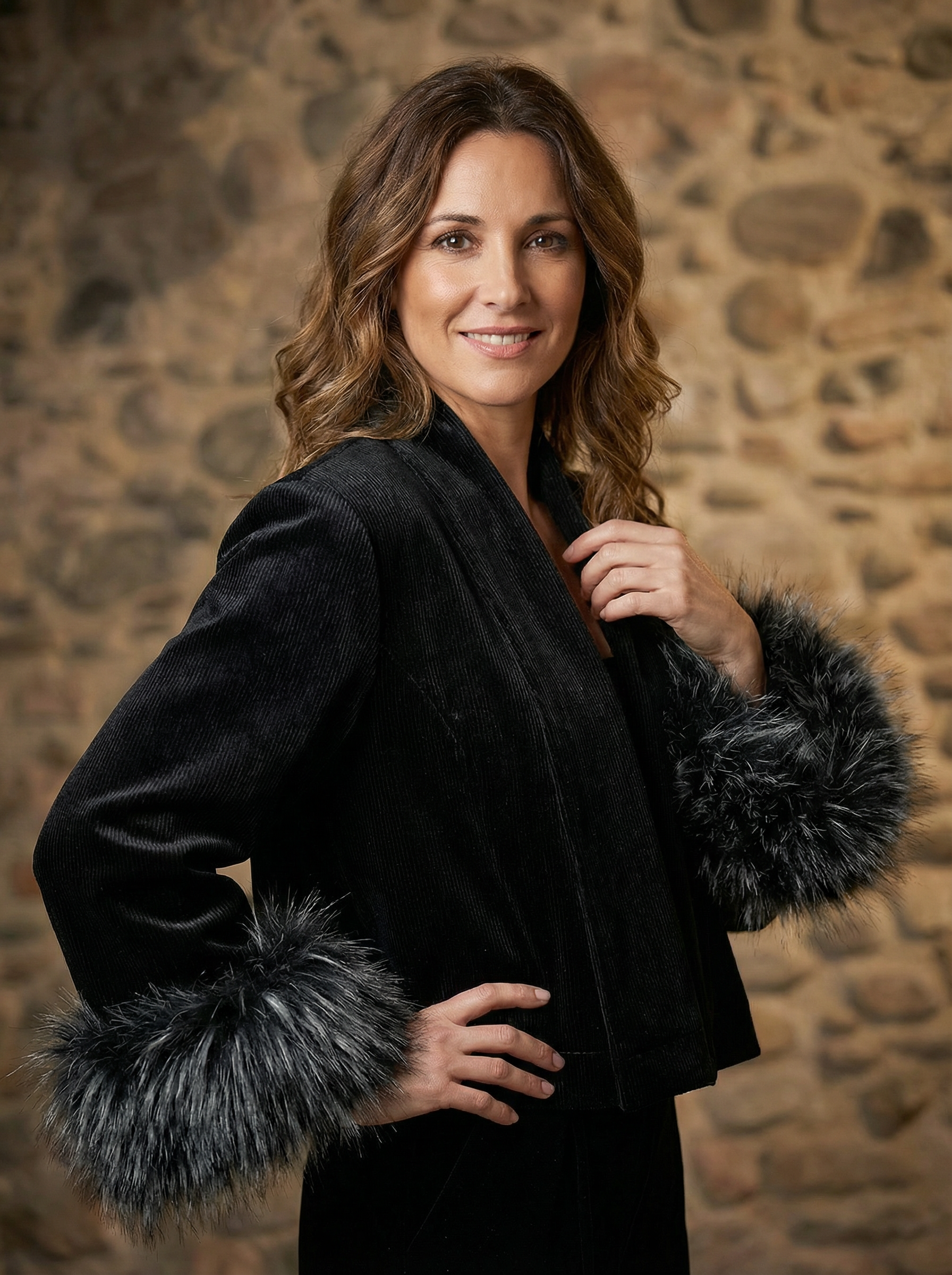 Chaqueta torera pana bellut