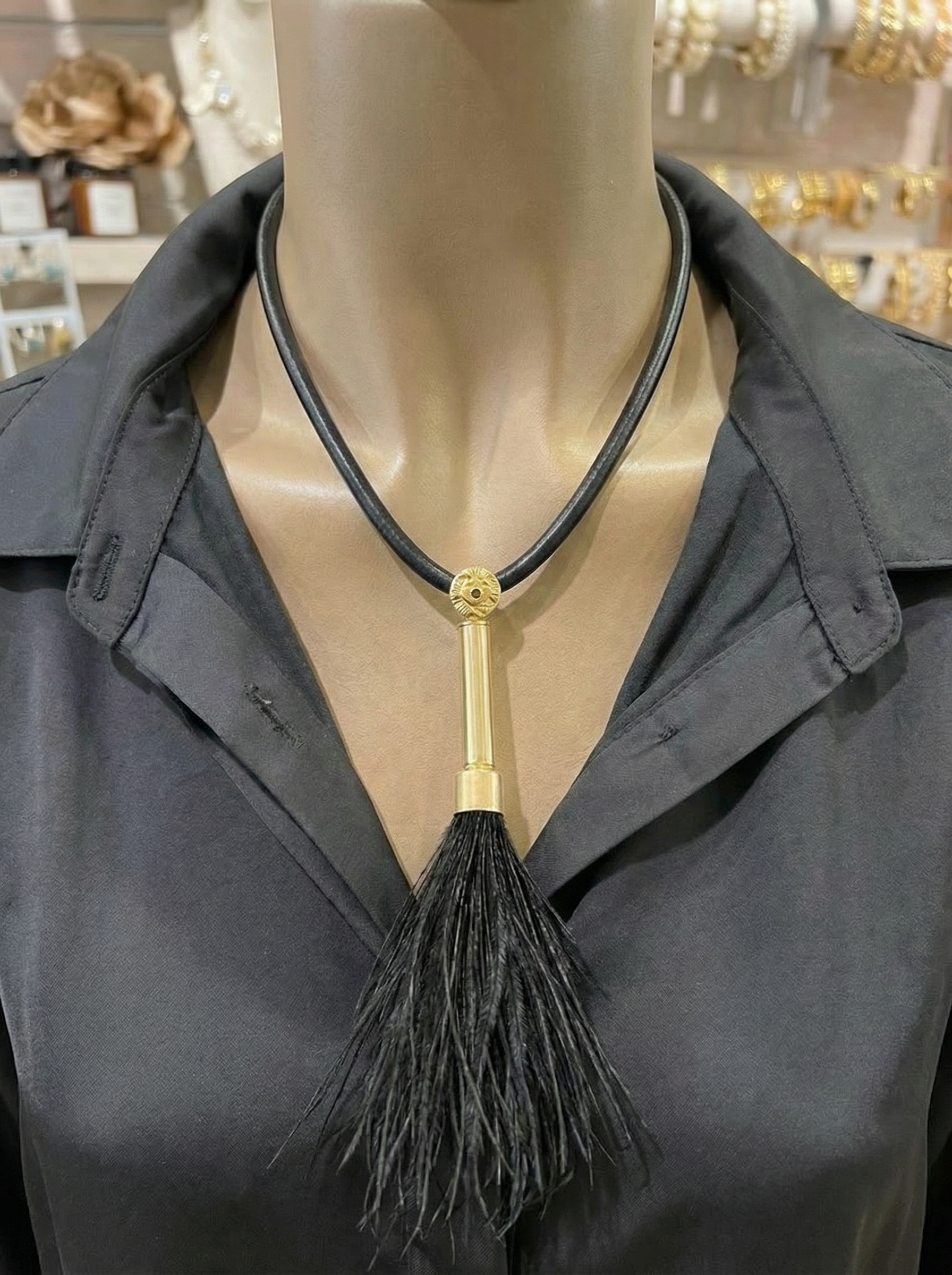 Collier à maillons dorés