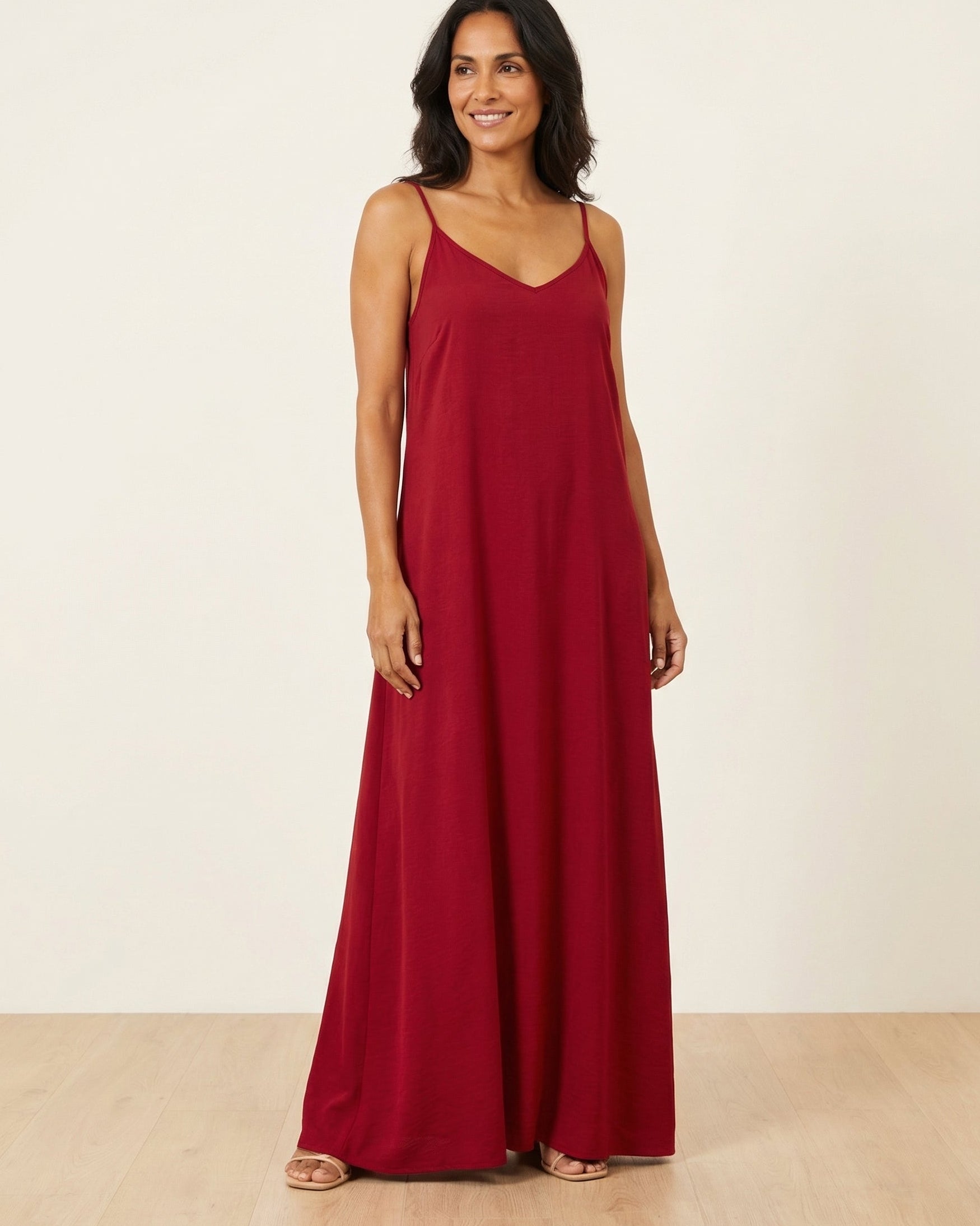 Vestido largo tirantes finos