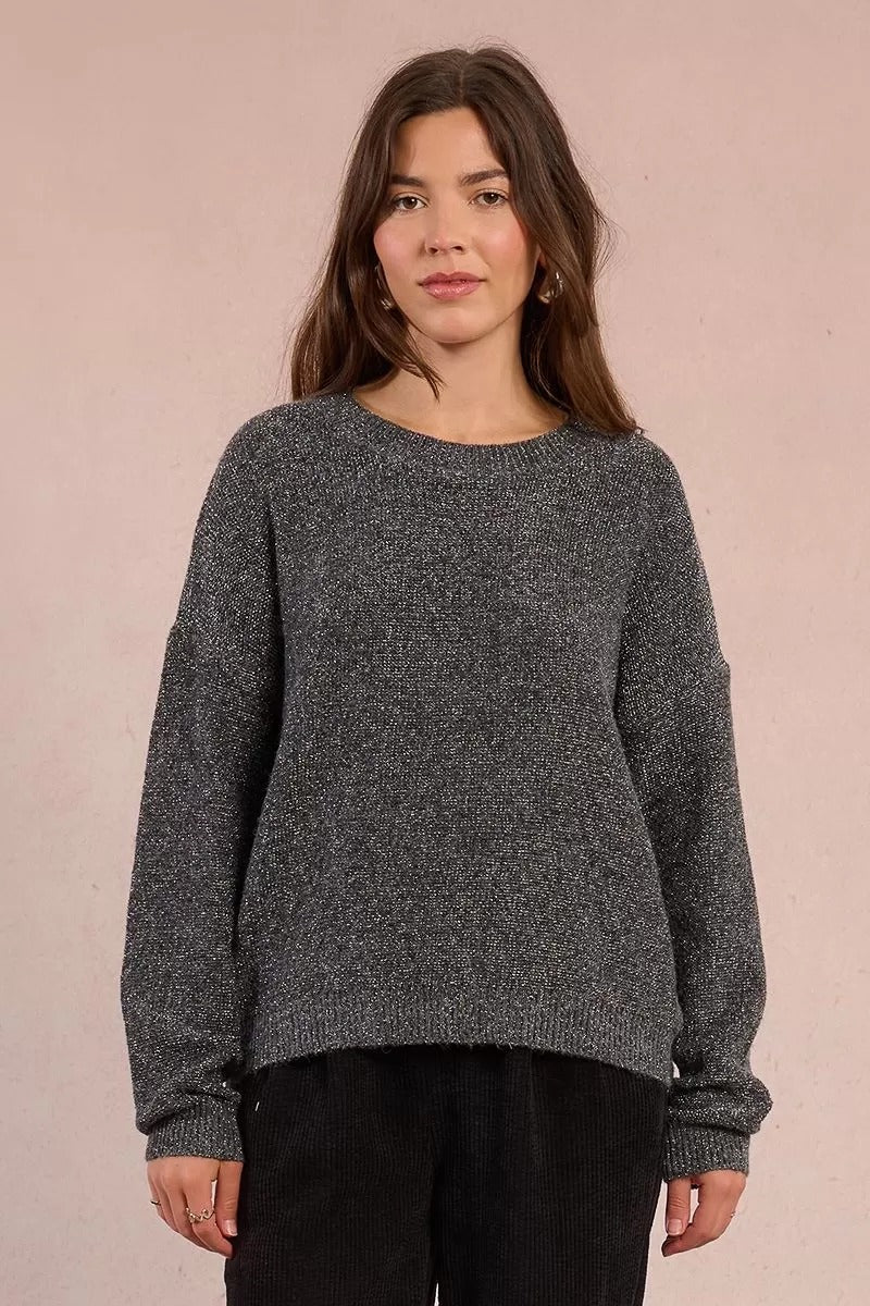 Jersey de punto y lana gris