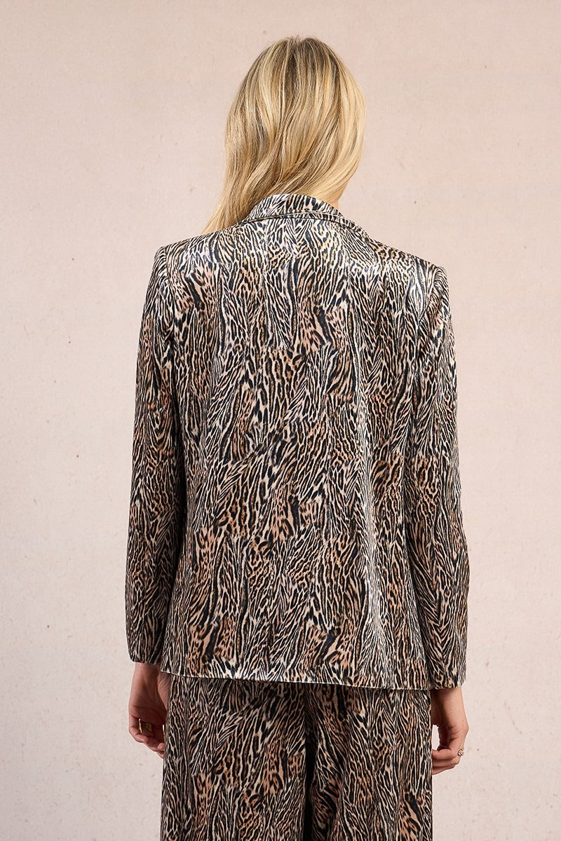 Americana Blazer de manga larga con estampado