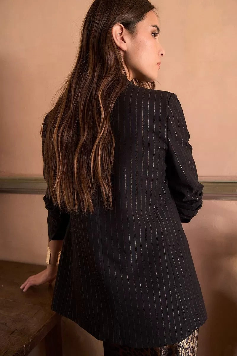 Striped Print Blazer Jacket