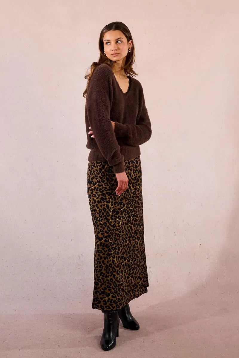 Jersey con encaje en el escote