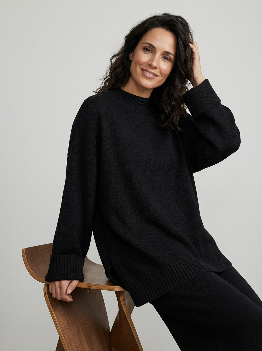 Jersey oversize negro básico