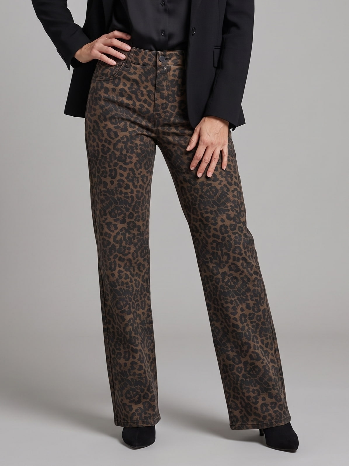 Pantalón animal print leopardo recto