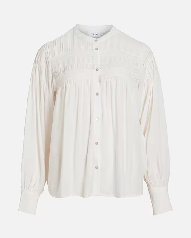 Blusa blanca cuello maho